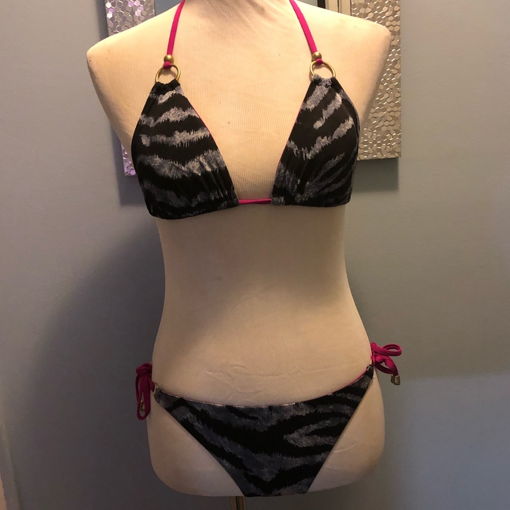 Zebra Pattern two (2) Piece Bathing suit